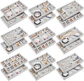 Junkin 18 Pcs Stackable Jewelry Drawer Organizer Inserts Gray by Junkin