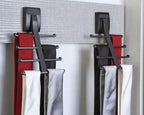 TAG Hardware Premium Space Saving Eight Tie Storage Hook Cleat Mount Organizer Rack for Home and Business (New Black) - Image 2