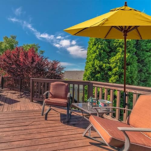 Patio Umbrella Holder Outdoor Deck Mount Umbrella Holder Heavy Duty Umbrella Clamp Hand-Turn Knob Umbrella Base Stand for Deck Railing, Fences，Docks, Courtyard Balcony, Patios - Image 5