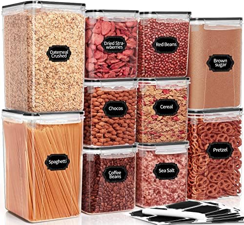 PRAKI 10 PCS Flour Sugar Storage Containers for Organizers and Storage by PRAKI