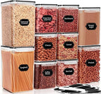 PRAKI 10 PCS Flour Sugar Storage Containers for Organizers and Storage by PRAKI