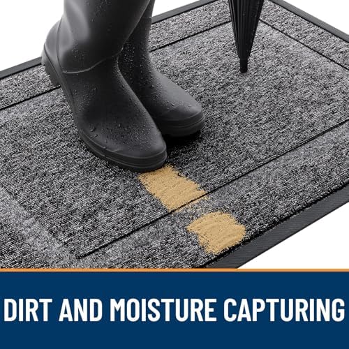 OLANLY Front Door Mat Outside 47x23, All-Season Heavy-Duty Rubber Doormat - Image 4