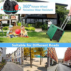 Foldable Shopping Utility Cart Portable Rolling Crate Handcart with 360°Rotate Wheel,Hidden Lid,Telescoping Handle Collapsible for Travel Shopping Moving Storage Office Use(DarkGreen) - Image 4