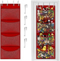 Honeyera Storage for Stuffed Animal - Over Door Organizer for Stuffies, Baby Accessories, and Toy Plush organizer/Easy Installation with Breathable Hanging Storage Pockets (SuperHero Red) by Honeyera