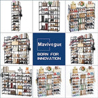 Mavivegue 9 Tiers Shoe Rack Tall Shoe Organizer Shoe Storage 50-55 Pairs Vertical Shoe Shelf Large Shoe Rack Organizer Stackable Shoe Racks for Entryway, Closet, Garage, Bedroom,Cloakroom - White - Image 7