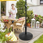 Blissun 22 lbs Patio Umbrella Base, Outdoor Umbrella Base, Market Umbrella Base Stand for Patio, Garden, Lawn, Black - Image 5