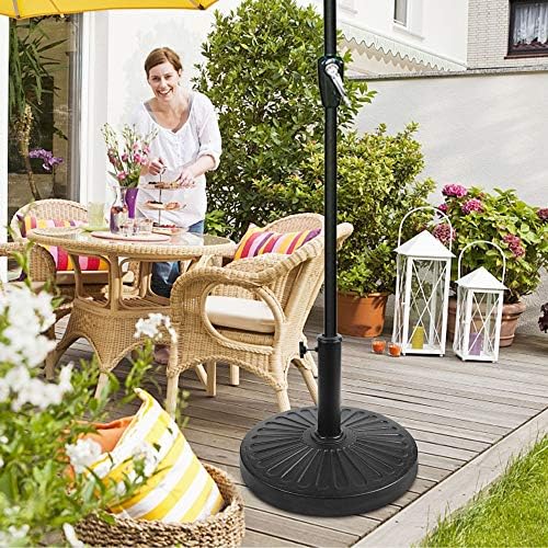 Blissun 22 lbs Patio Umbrella Base, Outdoor Umbrella Base, Market Umbrella Base Stand for Patio, Garden, Lawn, Black - Image 5