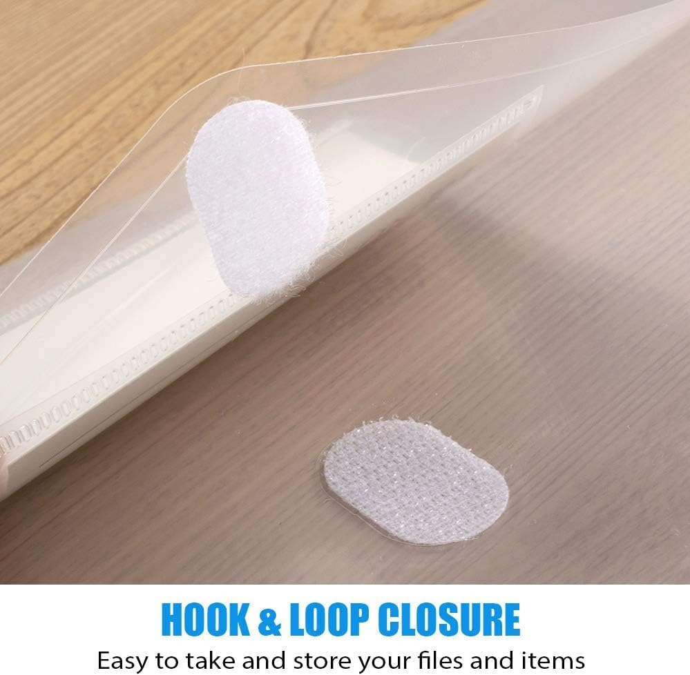 Sooez 50 Pack Plastic Envelopes Poly Envelopes, Clear Document Flie Folders US Letter A4 Size File Envelopes with Label Pocket for School Home Work Office Organization, Clear - Image 3