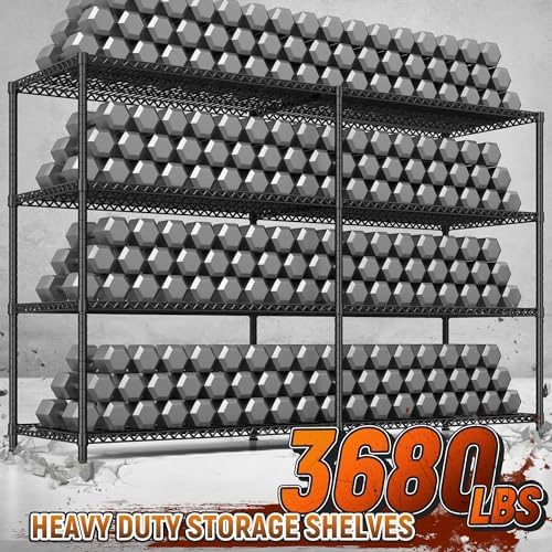 REIBII Storage Shelves, 3680LBS Heavy Duty&Space Saving 81.5''W for Garage - Image 5