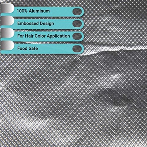 ForPro Embossed Pop-Up Foil Sheets 1200S, 12" Aluminium Foil Sheets, Pop-Up Dispenser, for Hair Color Application and Highlighting, Food Safe, 12" W x 10.75" L, 500-Count (Pack of 2) - Image 3