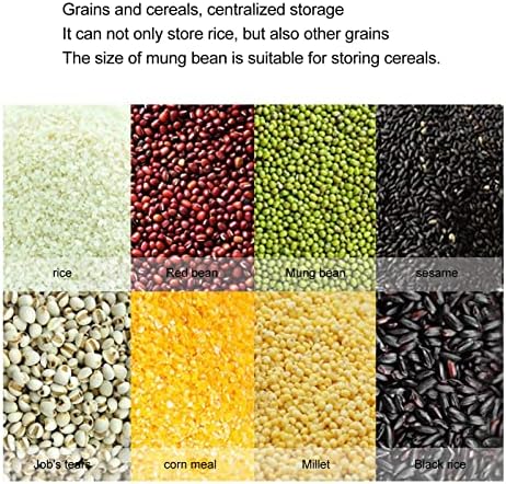 Divided Rice and Cereal Dispenser 6 Grid Food Storage Containers Grain Storage Box Household Food Dispensers 10L Capacity Suitable for Rice Beans Wall Mounted Dry Food - Image 6