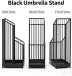 Black Umbrella Stand with Drip Tray, No Assembly Required, Minimalist Modern Home Decor, Durable Space‑Saving Indoor Umbrella Storage Holder for Entryway, Hotel & Office Entrance - Image 2