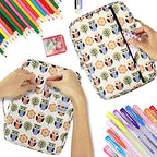 YOUSHARES Colored Pencil Case 220 Slots Pen Case Organizer With Handy Wrap & Zipper, Multilayer Holder for Prismacolor Colored Pencils & Gel Pen (Cartoon Owl) - Image 4