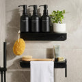 MaisoNovo Shower Caddy Bathroom Shelf with Towel Bar Wall Mounted Set of 2 by MaisoNovo-TheArtofSustainableLiving
