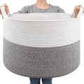 Goodpick Woven Blanket Basket Living Room, Toy Bin for Playroom, 85L by Goodpick