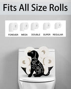 Funny Dog Toilet Tissue Holder,Animal Paper Holders,Decorative Metal Papers Holder,Funny Toilet Animal Storage for Bathrooms,Bathroom Paper Organizer for Extra 8 Rolls Free Standing Art Decor - Image 3