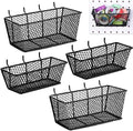 Sieral 4 Pcs Metal Pegboard Baskets Wire Organizer, Small, Medium, Black by Sieral