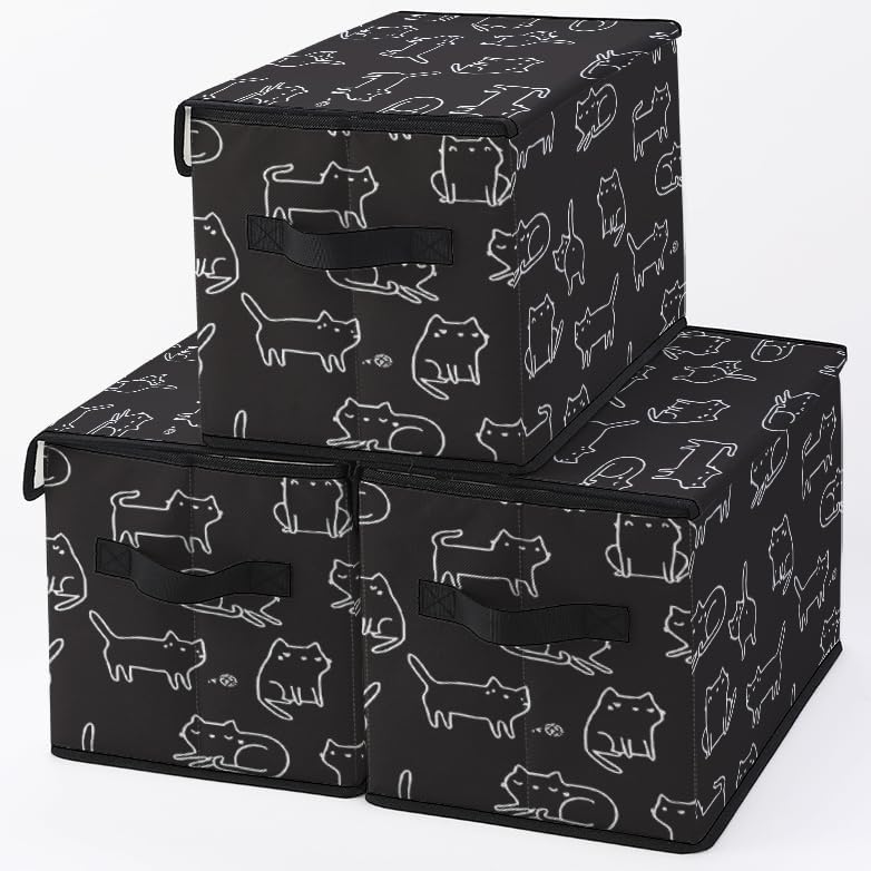 Stackable Clothes Storage Bins with Lids 3 Pack. by BestSellers