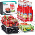 Sorbus Fridge Organizers and Storage, Clear Stackable Bins (Medium, 4 Pack) by Sorbus