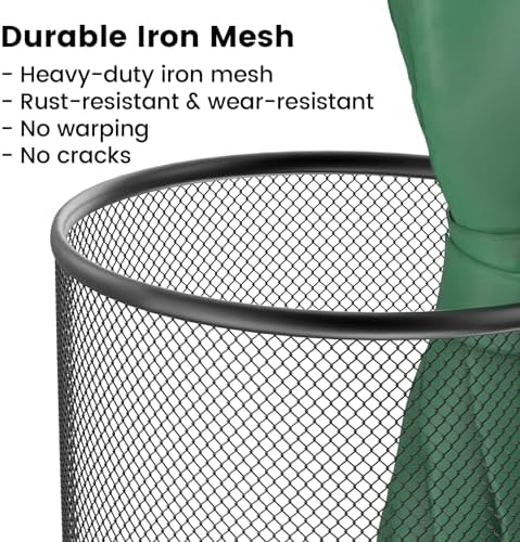 19.5" H Mesh Umbrella Stand - Ventilated Mesh Umbrella Holder for Entryway - Extra Capacity Storage for Umbrellas Canes & More - Freestanding Indoor Organizer 10.4" L x 10.4" W x 19.5" H - 2P Black - Image 2