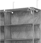 Whitmor Over The Door Shoe Shelves - 26 Sections - Crosshatch Gray - Image 2