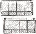 DII Chicken Wire Collection Farmhouse Vintage Wall Baskets, Medium Basket, Vintage Grey by DII