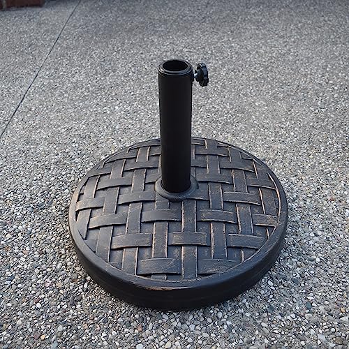 Oakland Living Antique Bronze 40 lb Round Plastic and Concrete Patio Umbrella Stand Base by Oakland+Living
