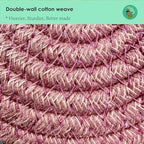 Modern Granny Extra Large Cotton Rope Laundry Hamper 16x22 Inch Dual Secure Woven Handle for Living Room Closet Clothes Blanket Organization - Image 5