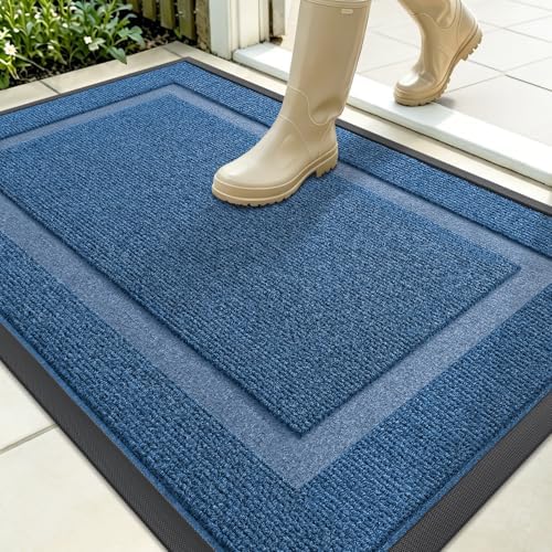 OLANLY Front Door Mat Outside 35x23, All-Season Heavy-Duty Rubber Doormat by OLANLY