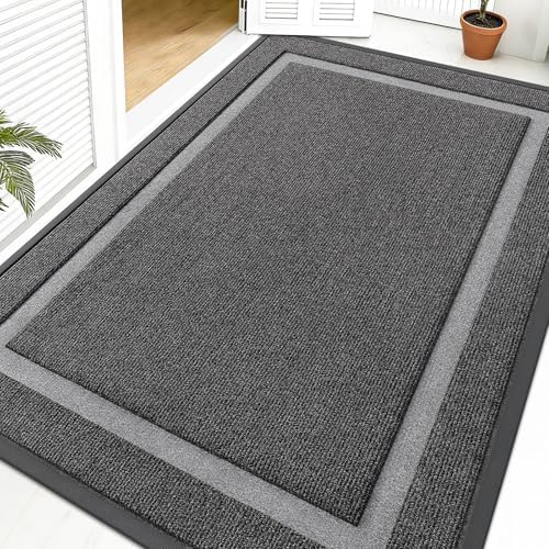 OLANLY Front Door Mat Outside 59x40, All-Season Heavy-Duty Rubber Doormat by OLANLY