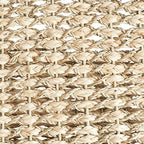 Household Essentials Handwoven Seagrass and Corn Husk Wicker Stair Basket with Iron Frame and Handles, Natural - Image 3