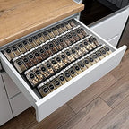 Mulush Metal Spice Rack Tray - Spice Drawer Organizer for Kitchen Cabinets Storage and Organization (Jars Not Included) - Image 3