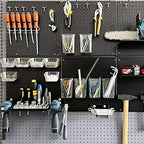 248PCS Pegboard Accessories Organizer Kit,1/8 and 1/4 inch Pegboard Hooks Assortment, Pegboard Bins, Metal Hooks for Hanging Storage (Transparent) - Image 6