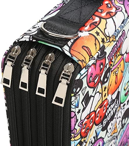 384 Slots Pencil Case, 4-Layer Organizer with Shoulder Strap - Image 5