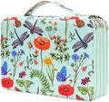 Vomgomfom 200 Slots Pencil Case 4-Layer PU Leather, Handle, Green by Vomgomfom