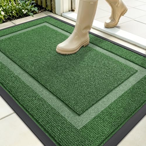 OLANLY Front Door Mat Outside 35x23, All-Season Heavy-Duty Rubber Doormat by OLANLY