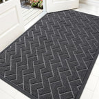 OLANLY Front Door Mat Outside 59x34, All-Season Absorbent Rubber Doormat by OLANLY