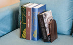 Large Bookend Hold Heavy Books-7x4x5in 2 Pack Non-Skid Wood Bookends Walnut - Image 6