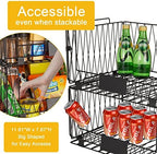 2 PACK XXL Stackable Wire Baskets for Pantry Organization and Storage - Image 4