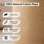 Fiona's magic Jute Rope Laundry Hamper, 72L Tall Blanket Storage - Image 3