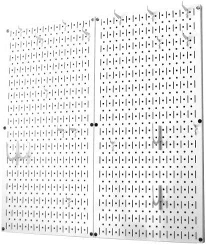 Wall Control Kitchen Pegboard Organizer Pots and Pans Storage Rack Organization Kit with White Pegboard and White Accessories - Image 2