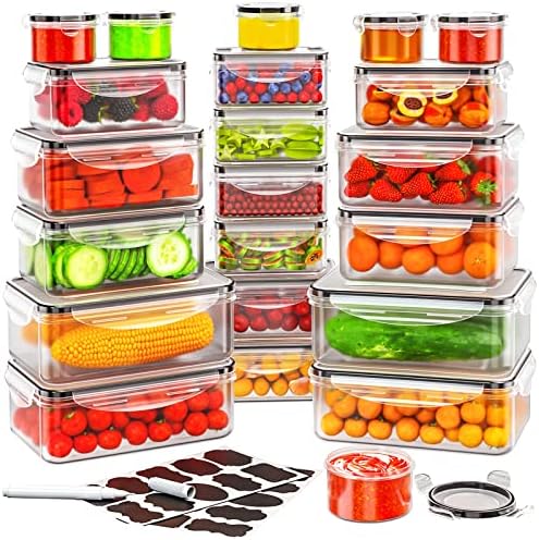 JSCARES 44 PCS Food Storage Container with Lid (22 Lids & 22 Containers) by JSCARES