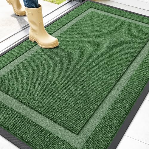 OLANLY Front Door Mat Outside 47x34, All-Season Heavy-Duty Rubber Doormat by OLANLY