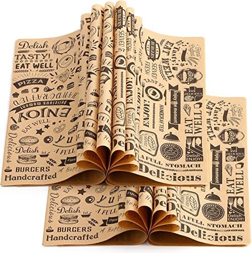 Marspark 400 Pcs Deli Wax Paper Sheets Grease Resistant, Brown Black by Marspark