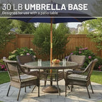 US Weight Fillable Outdoor Umbrella Base - Use with Patio Table - Bronze - Image 2