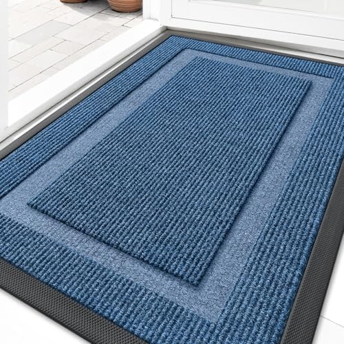 OLANLY Front Door Mat Outside 35x30, All-Season Heavy-Duty Rubber Doormat by OLANLY