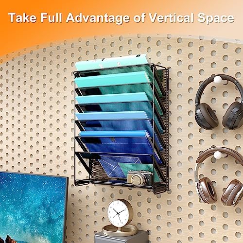 Kuntine.B Wall File Organizer Office Hanging Magazine Holder Wall File Organizer for Office Home - Image 7