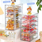 FABROK Clear Hair Accessory Organizer Box with 5 Drawers, Plastic - Image 7