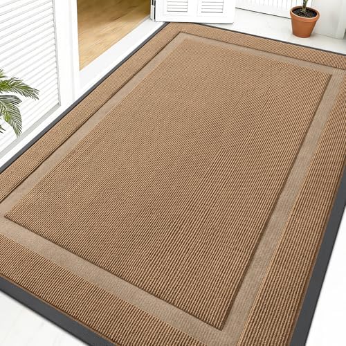 OLANLY Front Door Mat Outside 59x40, All-Season Heavy-Duty Rubber Doormat by OLANLY