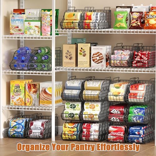Sonyabecca 4-Pack Stackable Can Rack Organizer for Kitchen Pantry - Image 2